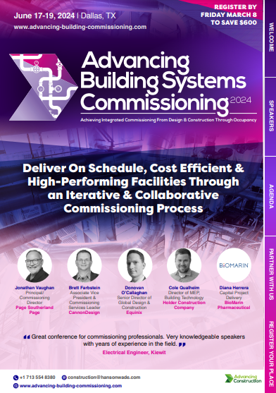 Advancing Building Systems Commissioning 2024 Full Event Guide Front Cover
